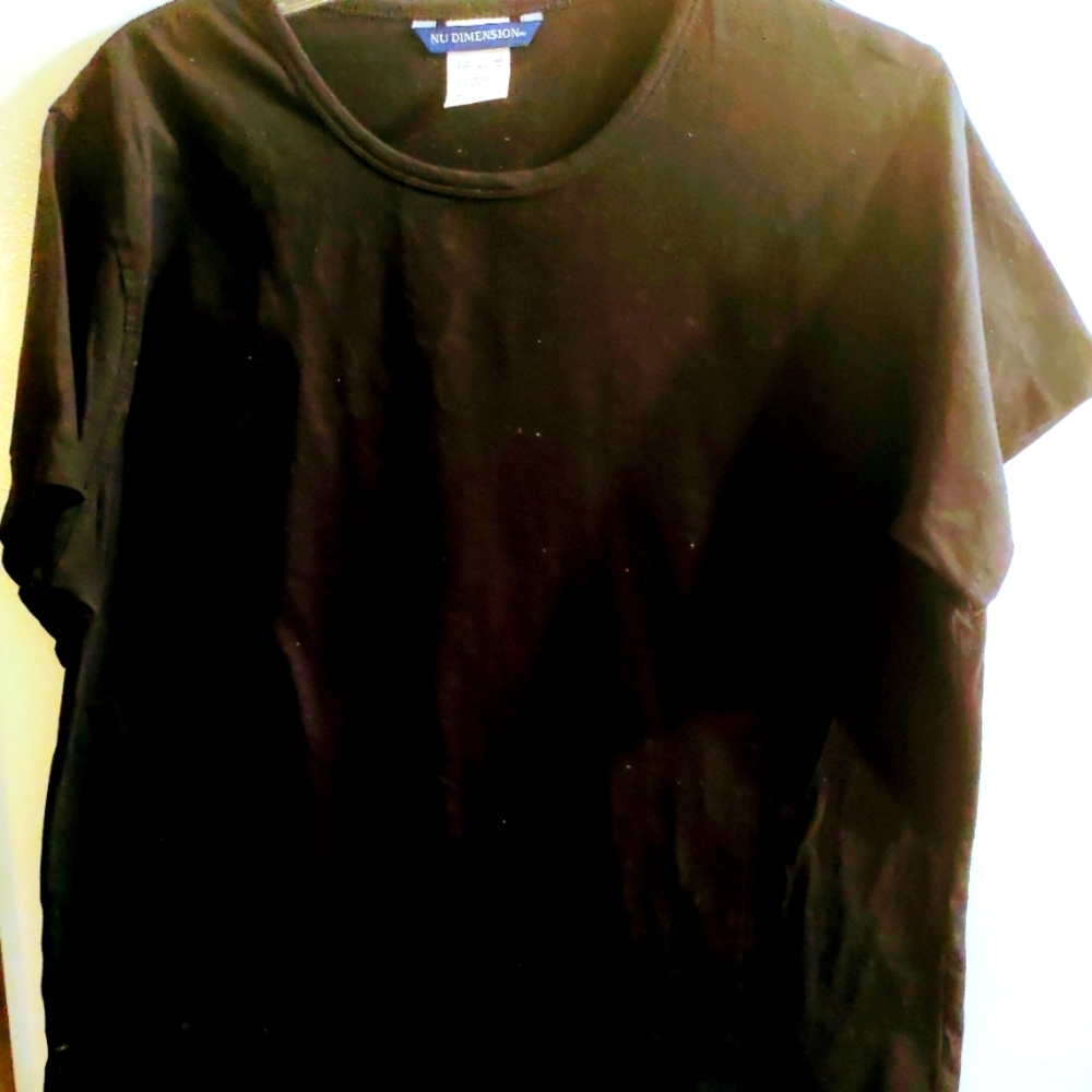 NWOT - Nu Dimension Black Unisex Scrub Top - XL